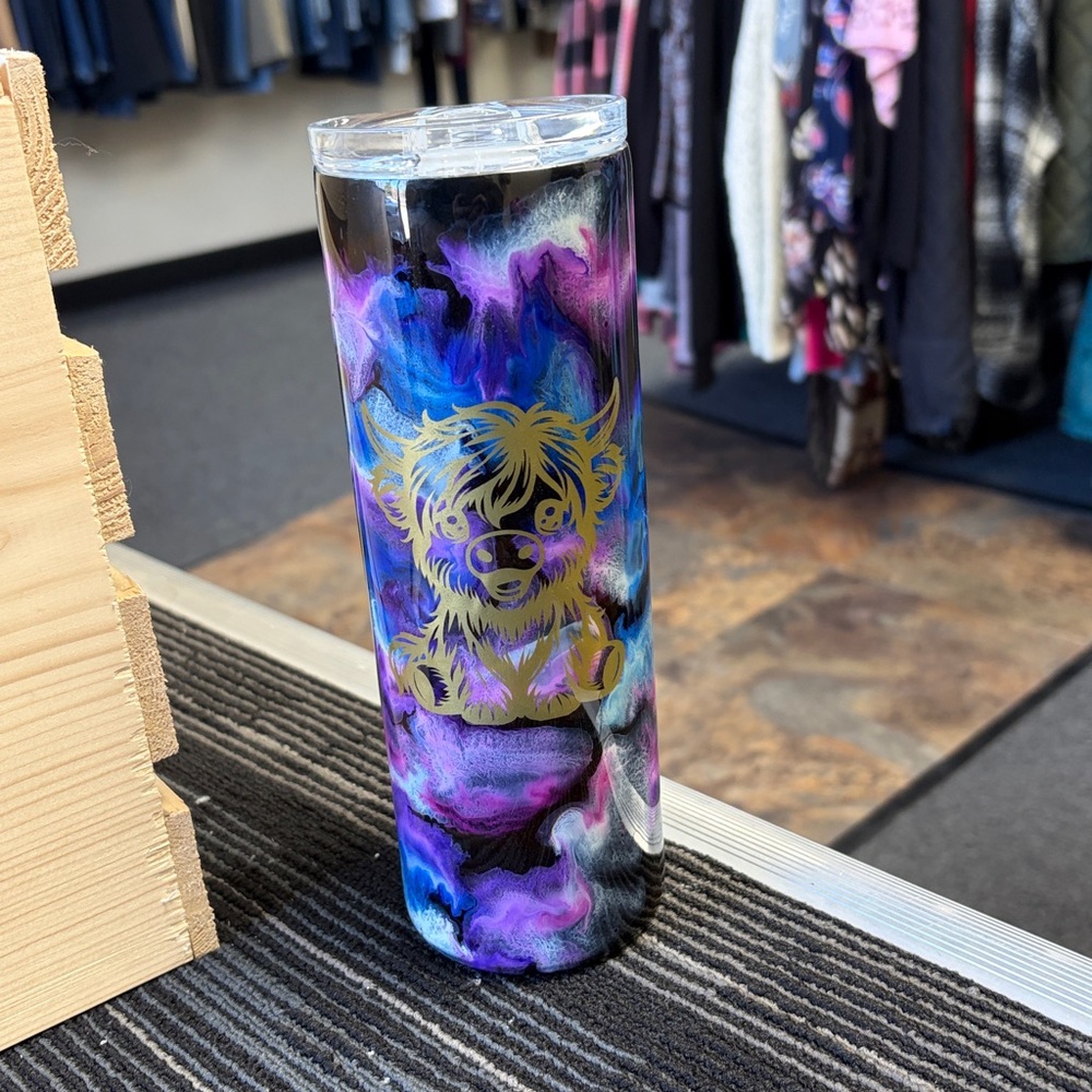 Abstract Blue and Purple Mug